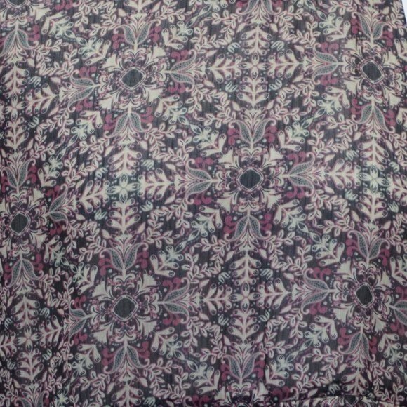 BCBG BOHO Poet top with ruffle sleeve blouse pink green xs - Picture 4 of 10